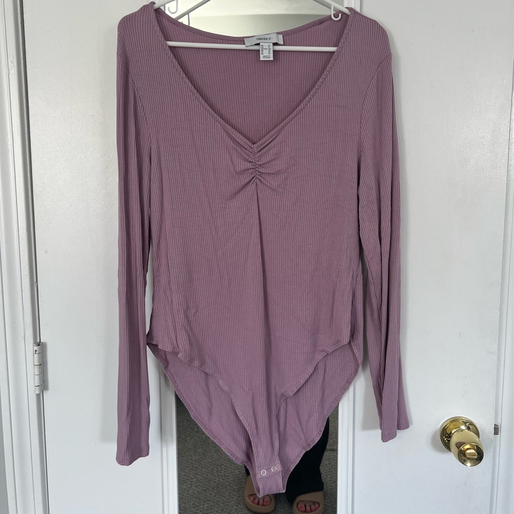 Forever21 Plus 2X Light Purple Bodysuit